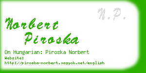 norbert piroska business card